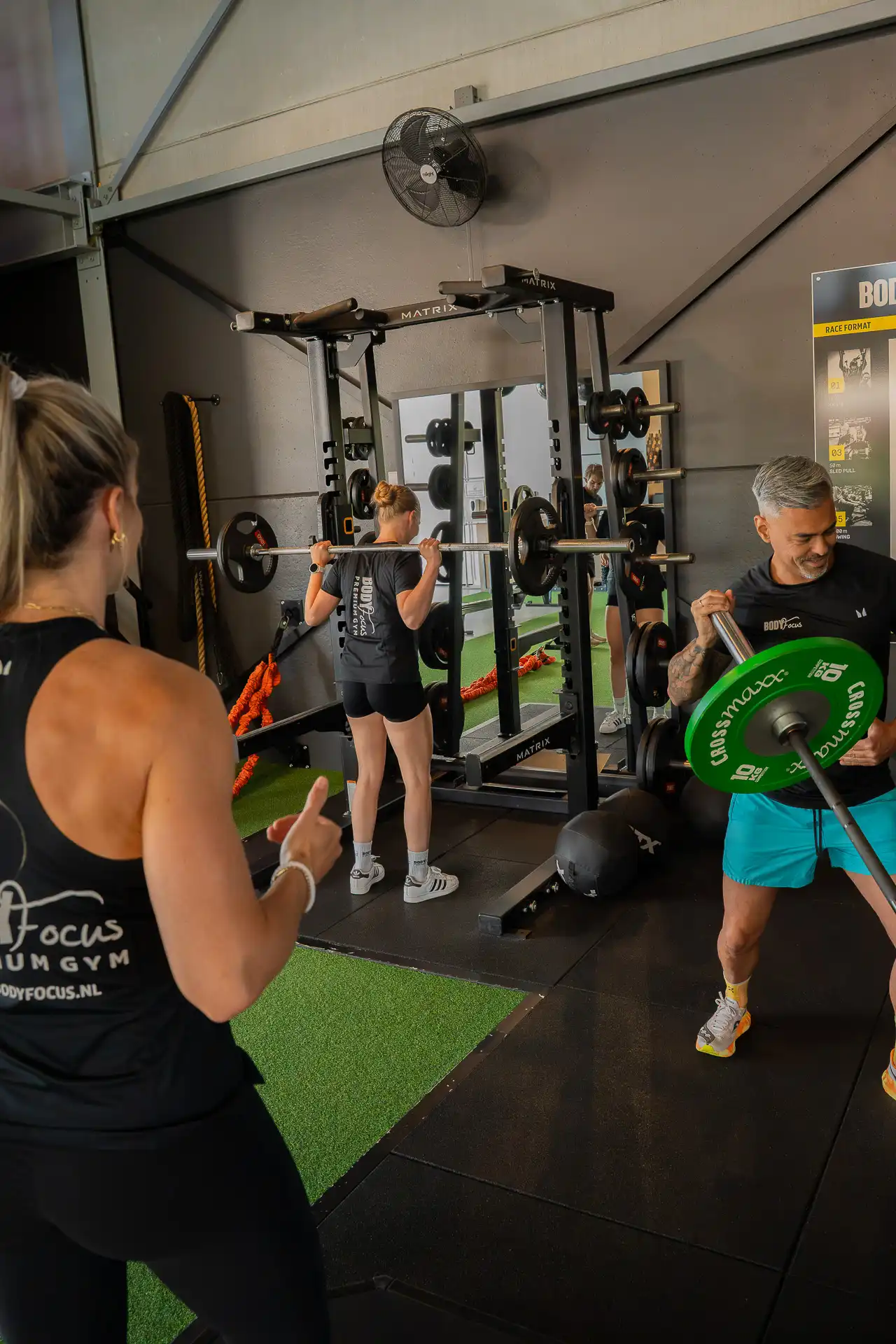 Squat en barbell training bij Body Focus