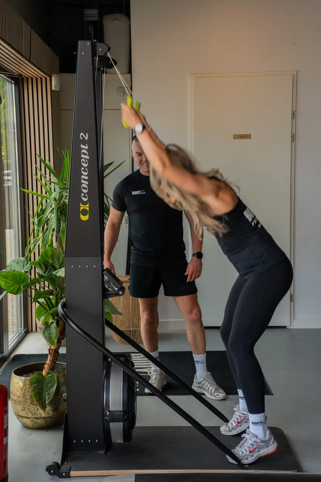 Ski erg training op de Concept2 SkiErg onder begeleiding van een Body Focus trainer